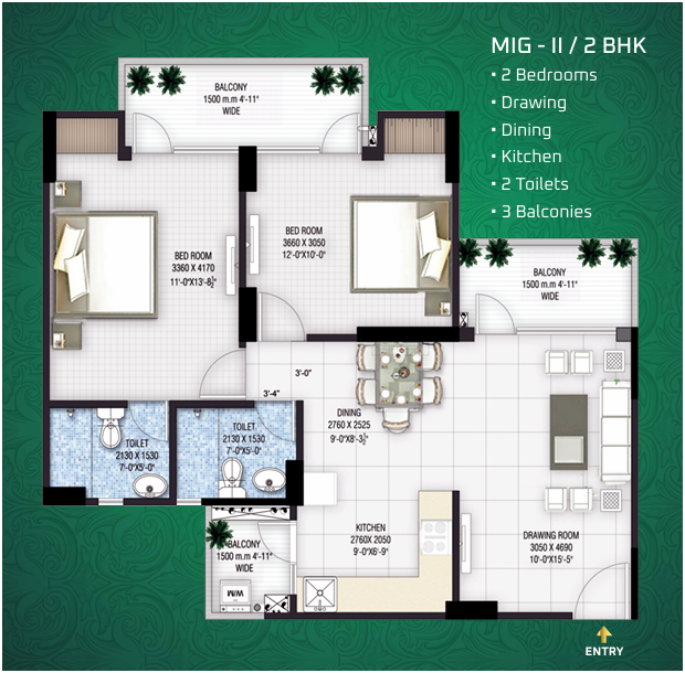 2.5 BHK Layout