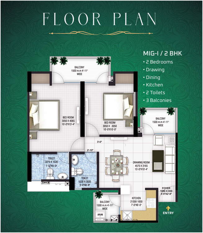 2 BHK Layout