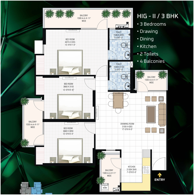 3 BHK Layout